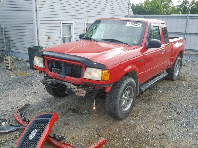 1FTZR45E24PA04833 - 2004 FORD RANGER SUP RED photo 2