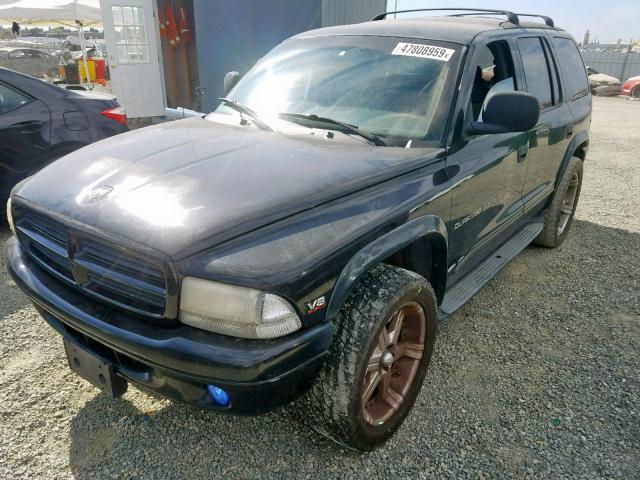 1B4HS28Z2YF296527 - 2000 DODGE DURANGO BLACK photo 2