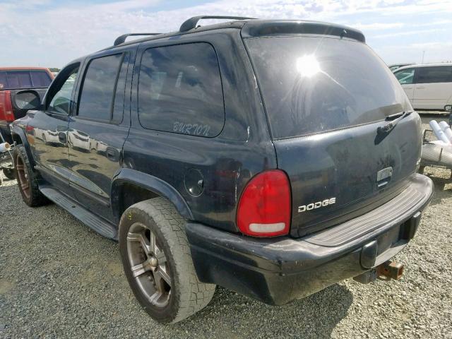 1B4HS28Z2YF296527 - 2000 DODGE DURANGO BLACK photo 3