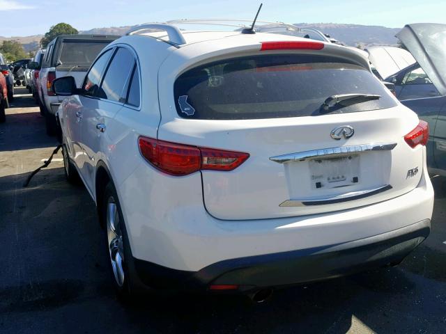 JNRAS18U79M103904 - 2009 INFINITI FX35 WHITE photo 3