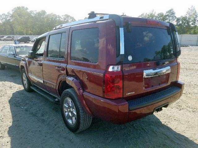 1J8HH58207C660149 - 2007 JEEP COMMANDER 勃艮第红 照片 3