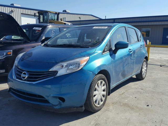 3N1CE2CP1FL444876 - 2015 NISSAN VERSA NOTE TEAL photo 2