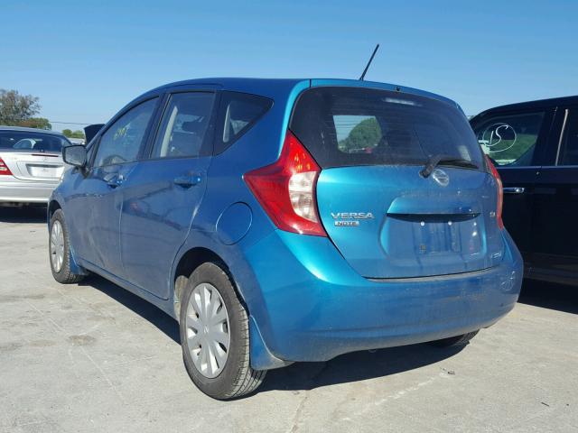 3N1CE2CP1FL444876 - 2015 NISSAN VERSA NOTE TEAL photo 3