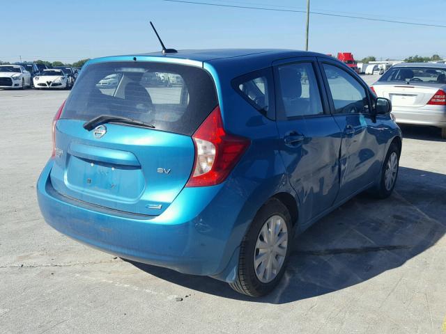 3N1CE2CP1FL444876 - 2015 NISSAN VERSA NOTE TEAL photo 4