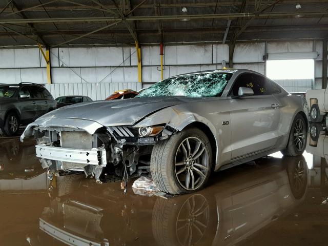 1FA6P8CF5H5312887 - 2017 FORD MUSTANG GT SILVER photo 2