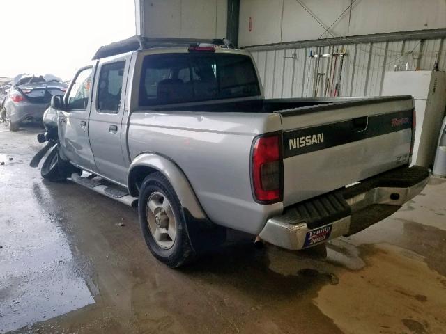 1N6ED27T5YC421869 - 2000 NISSAN FRONTIER C SILVER photo 3