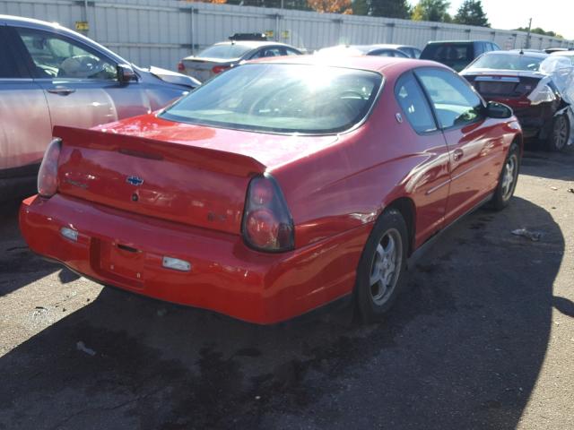 2G1WW12E129140180 - 2002 CHEVROLET MONTE CARL RED photo 4