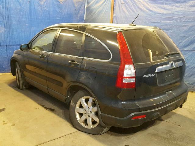 5J6RE48748L017602 - 2008 HONDA CR-V EXL BLACK photo 3