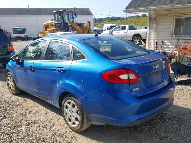 3FADP4BJ5BM151030 - 2011 FORD FIESTA SE BLUE photo 3