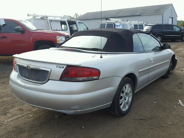 1C3EL75R44N186636 - 2004 CHRYSLER SEBRING GT SILVER photo 4