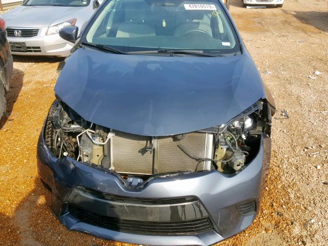 5YFBURHEXEP031562 - 2014 TOYOTA COROLLA L GRAY photo 9