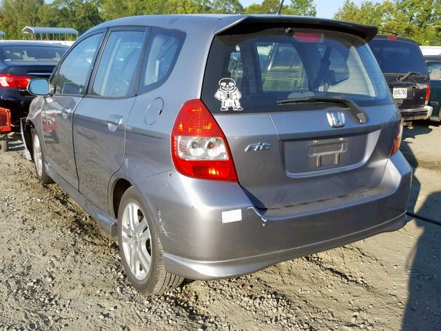 JHMGD38678S042841 - 2008 HONDA FIT SPORT 银色 照片 3
