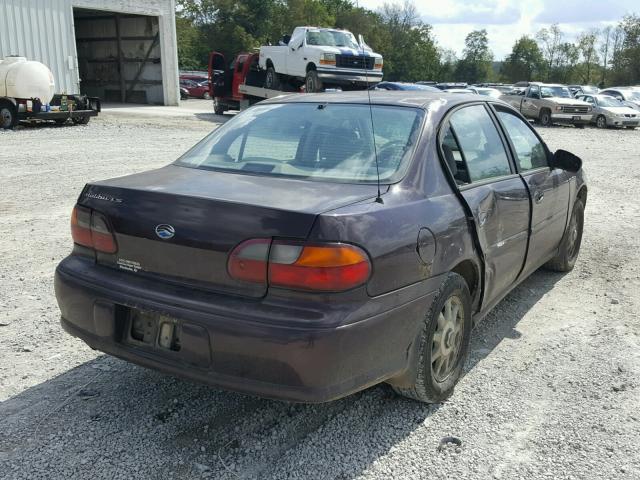 1G1NE52M9W6131396 - 1998 CHEVROLET MALIBU LS Tünd qırmızı foto 4
