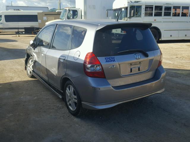 JHMGD38697S047425 - 2007 HONDA FIT S SILVER photo 3