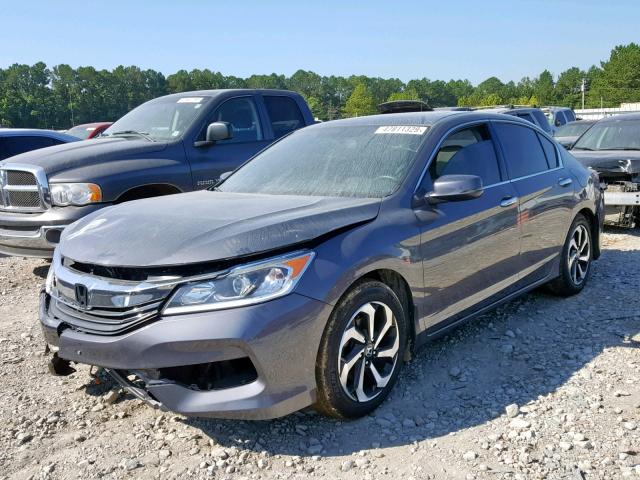 1HGCR3F85GA023801 - 2016 HONDA ACCORD EXL GRAY photo 2