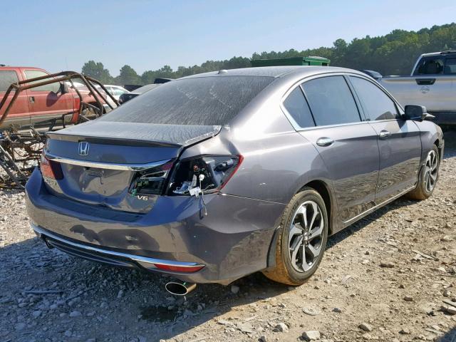 1HGCR3F85GA023801 - 2016 HONDA ACCORD EXL GRAY photo 4