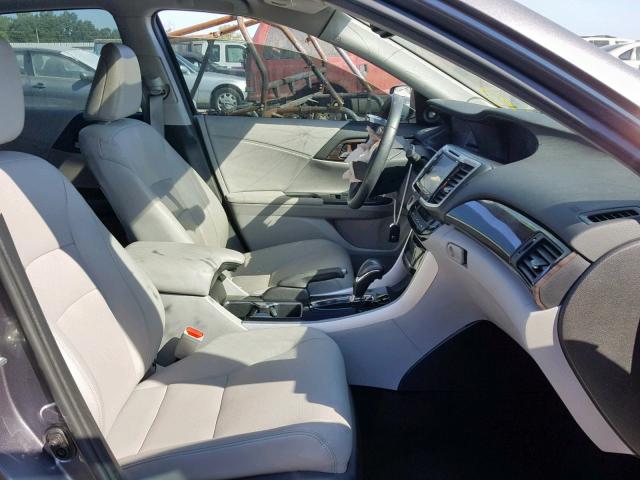 1HGCR3F85GA023801 - 2016 HONDA ACCORD EXL GRAY photo 5