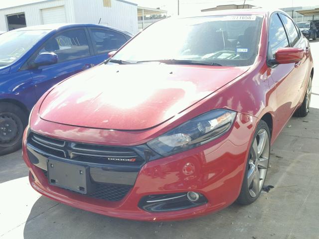 1C3CDFCB0DD327938 - 2013 DODGE DART LIMIT RED photo 2