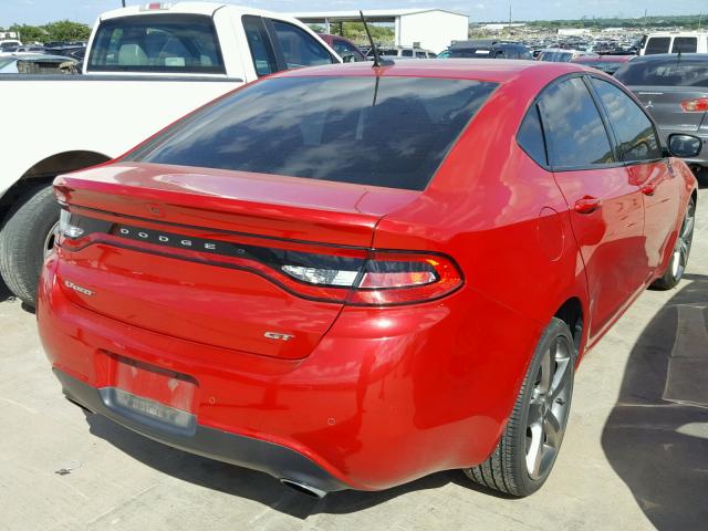 1C3CDFCB0DD327938 - 2013 DODGE DART LIMIT RED photo 4