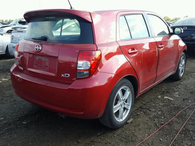 JTKKUPB49D1029169 - 2013 TOYOTA SCION XD RED photo 4