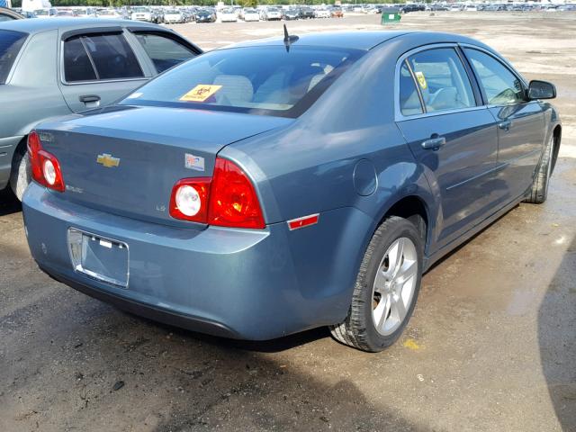 1G1ZG57N494115555 - 2009 CHEVROLET MALIBU LS TURQUOISE photo 4