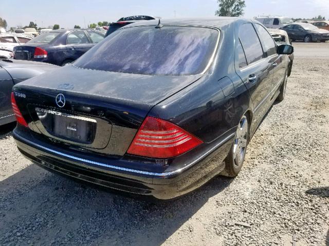 WDBNG75J65A436864 - 2005 MERCEDES-BENZ S 500 BLACK photo 4