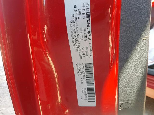 3C3CFFAR2FT576104 - 2015 FIAT 500 POP RED photo 10
