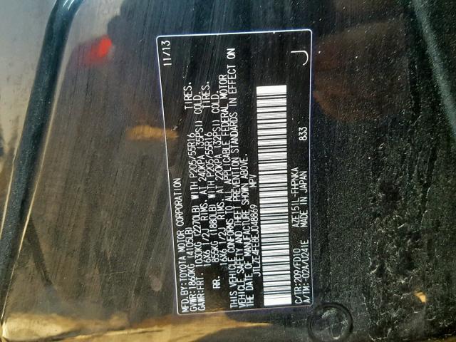 JTLZE4FE8EJ048869 - 2014 TOYOTA SCION XB 黑色 照片 10