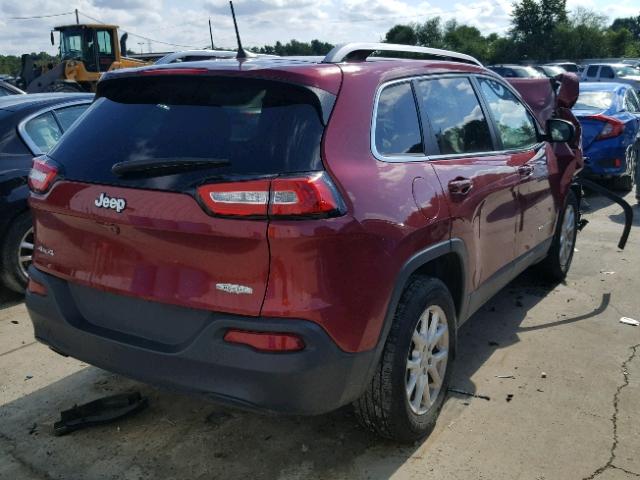 1C4PJMCB8HW655984 - 2017 JEEP CHEROKEE L RED photo 4