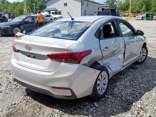 3KPC24A32KE065501 - 2019 HYUNDAI ACCENT SE SILVER photo 4