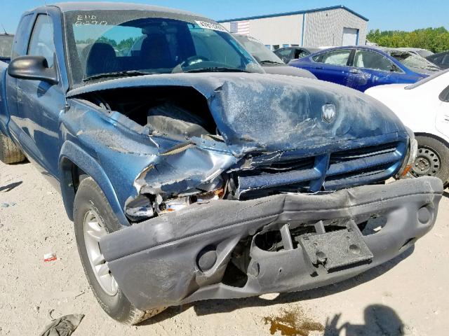 1D7HL12XX3S133471 - 2003 DODGE DAKOTA SXT BLUE photo 9