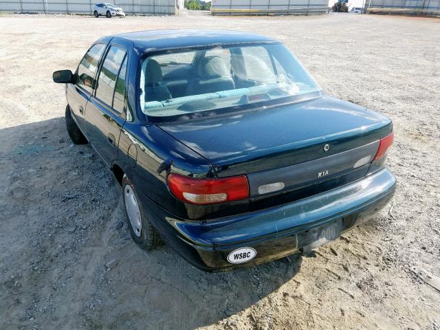 KNAFA1258T5262438 - 1996 KIA SEPHIA RS GREEN photo 3