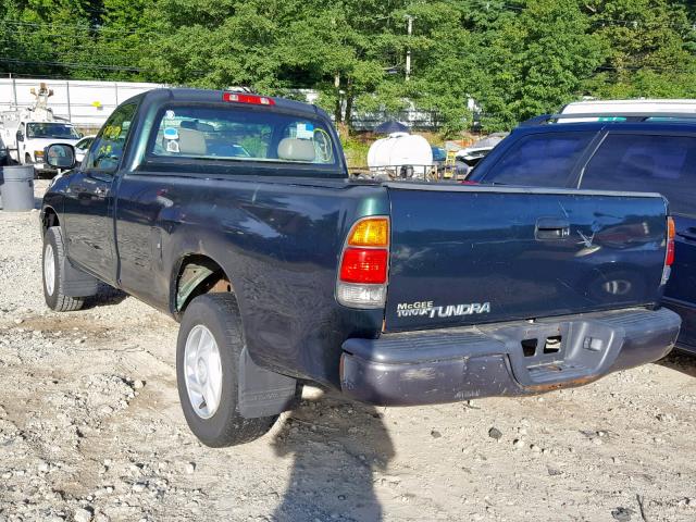 5TBJN32171S201382 - 2001 TOYOTA TUNDRA GREEN photo 3