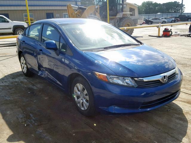 19XFB2F58CE067847 - 2012 HONDA CIVIC LX BLUE photo 1