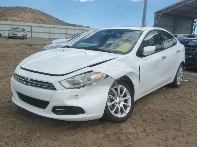 1C3CDFCH5DD293161 - 2013 DODGE DART LIMIT WHITE photo 2