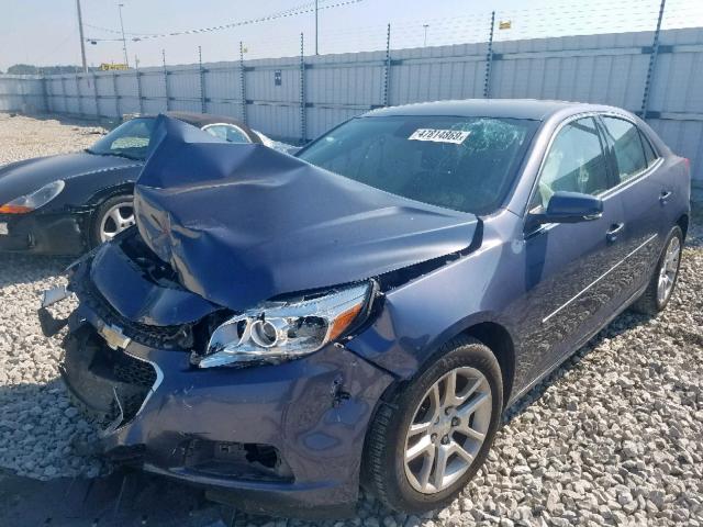 1G11C5SLXEF129831 - 2014 CHEVROLET MALIBU 1LT BLUE photo 2
