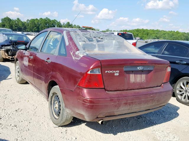 1FAFP34NX7W276342 - 2007 FORD FOCUS ZX4 BURGUNDY photo 3