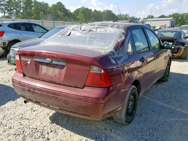 1FAFP34NX7W276342 - 2007 FORD FOCUS ZX4 BURGUNDY photo 4