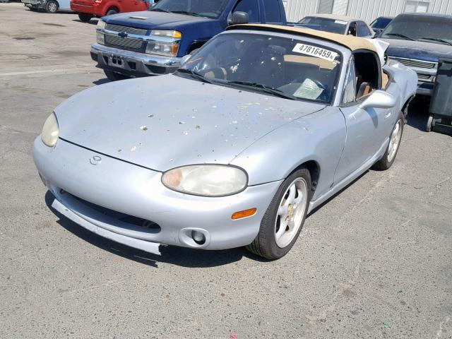 JM1NB3535Y0140948 - 2000 MAZDA MX-5 MIATA SILVER photo 2