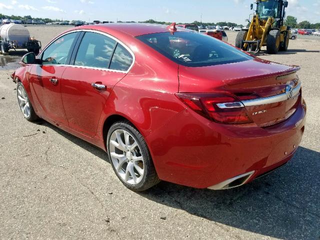 2G4GT5GX8E9234028 - 2014 BUICK REGAL GS RED photo 3