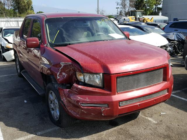 2HJYK16416H516462 - 2006 HONDA RIDGELINE MAROON photo 1