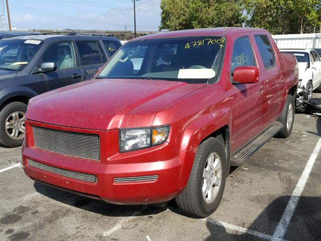 2HJYK16416H516462 - 2006 HONDA RIDGELINE MAROON photo 2