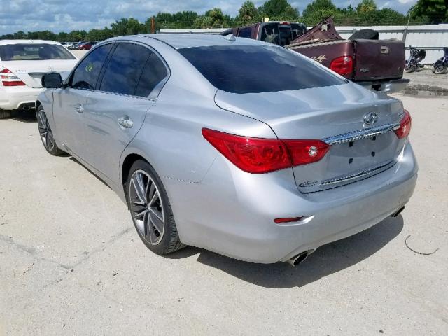 JN1BV7AP1EM683893 - 2014 INFINITI Q50 BASE SILVER photo 3