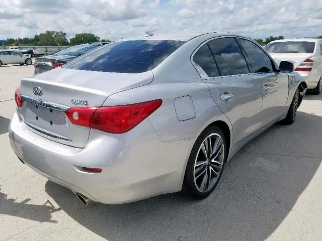 JN1BV7AP1EM683893 - 2014 INFINITI Q50 BASE SILVER photo 4