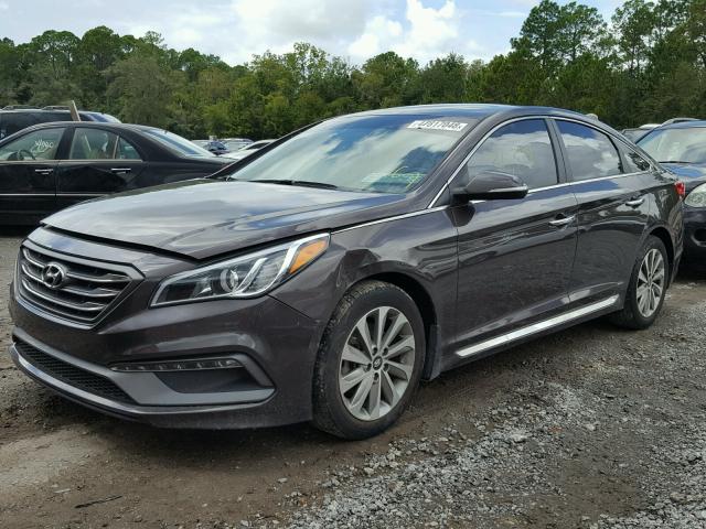 5NPE34AF9HH550299 - 2017 HYUNDAI SONATA SPO GRAY photo 2