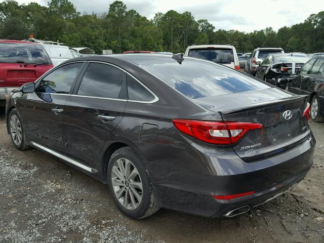 5NPE34AF9HH550299 - 2017 HYUNDAI SONATA SPO GRAY photo 3