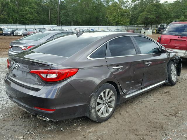 5NPE34AF9HH550299 - 2017 HYUNDAI SONATA SPO GRAY photo 4