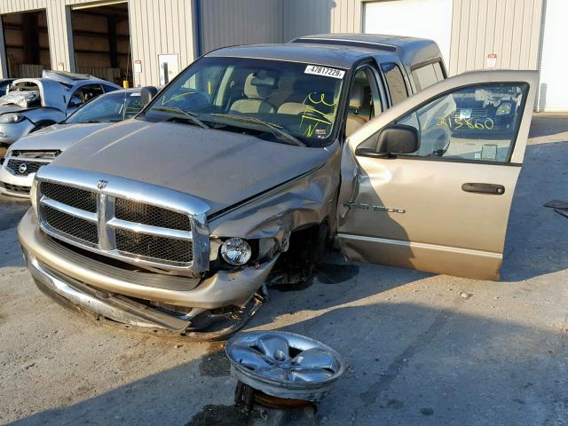 1D7HA18D24S723037 - 2004 DODGE RAM 1500 S TAN photo 2