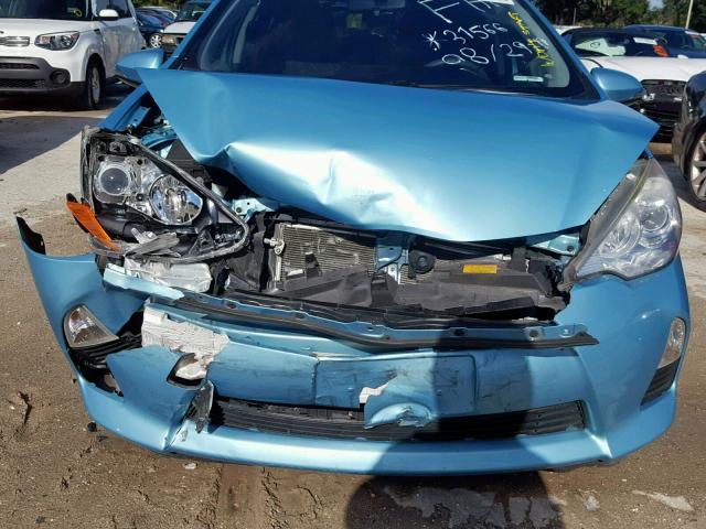 JTDKDTB38D1043944 - 2013 TOYOTA PRIUS C BLUE photo 9