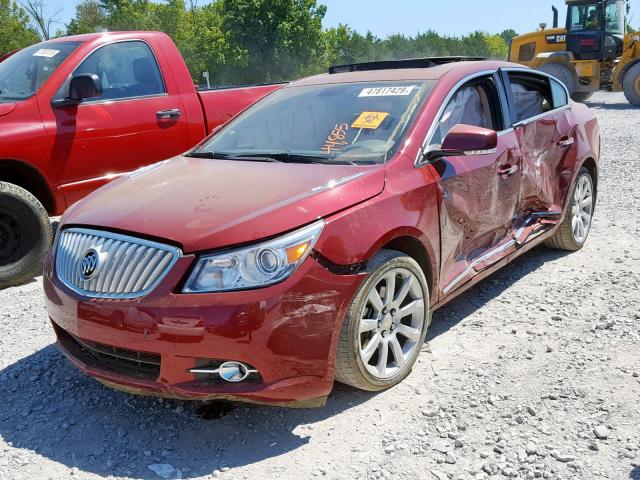 1G4GE5ED5BF260754 - 2011 BUICK LACROSSE C MAROON photo 2